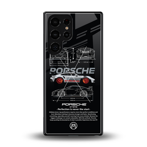 911 gt3 rs back phone cover | glass case for samsung galaxy s25 ultra