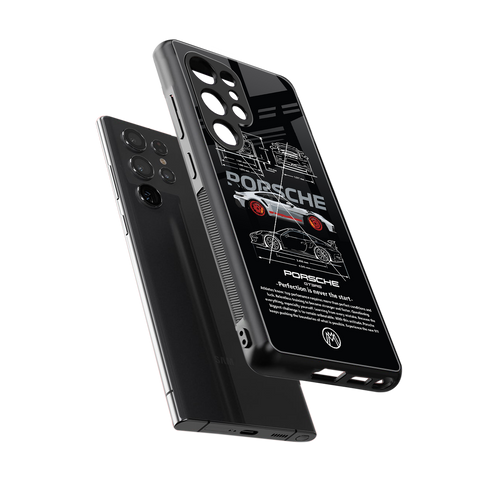 911 gt3 rs back phone cover | glass case for samsung galaxy s25 ultra