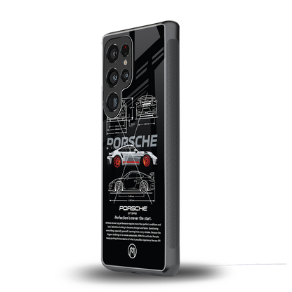 911 gt3 rs back phone cover | glass case for samsung galaxy s25 ultra