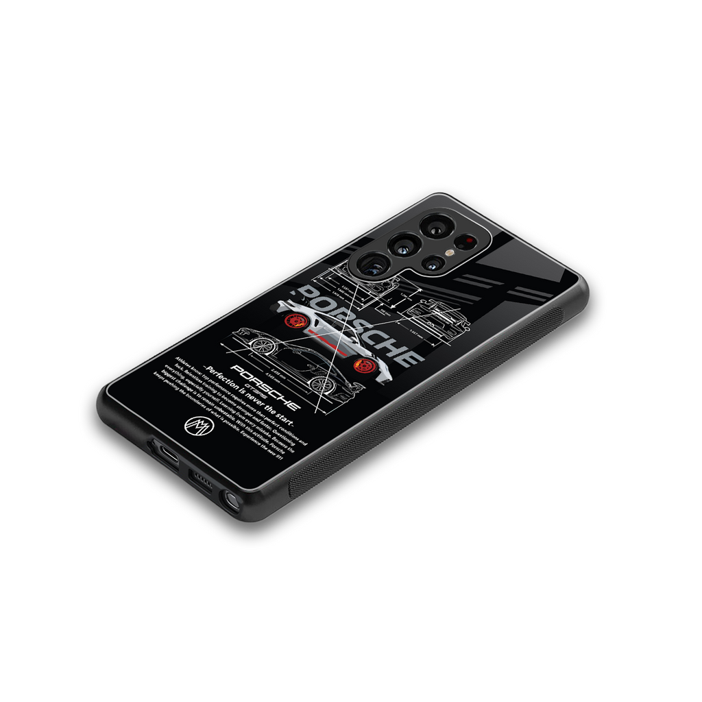 911 gt3 rs back phone cover | glass case for samsung galaxy s25 ultra