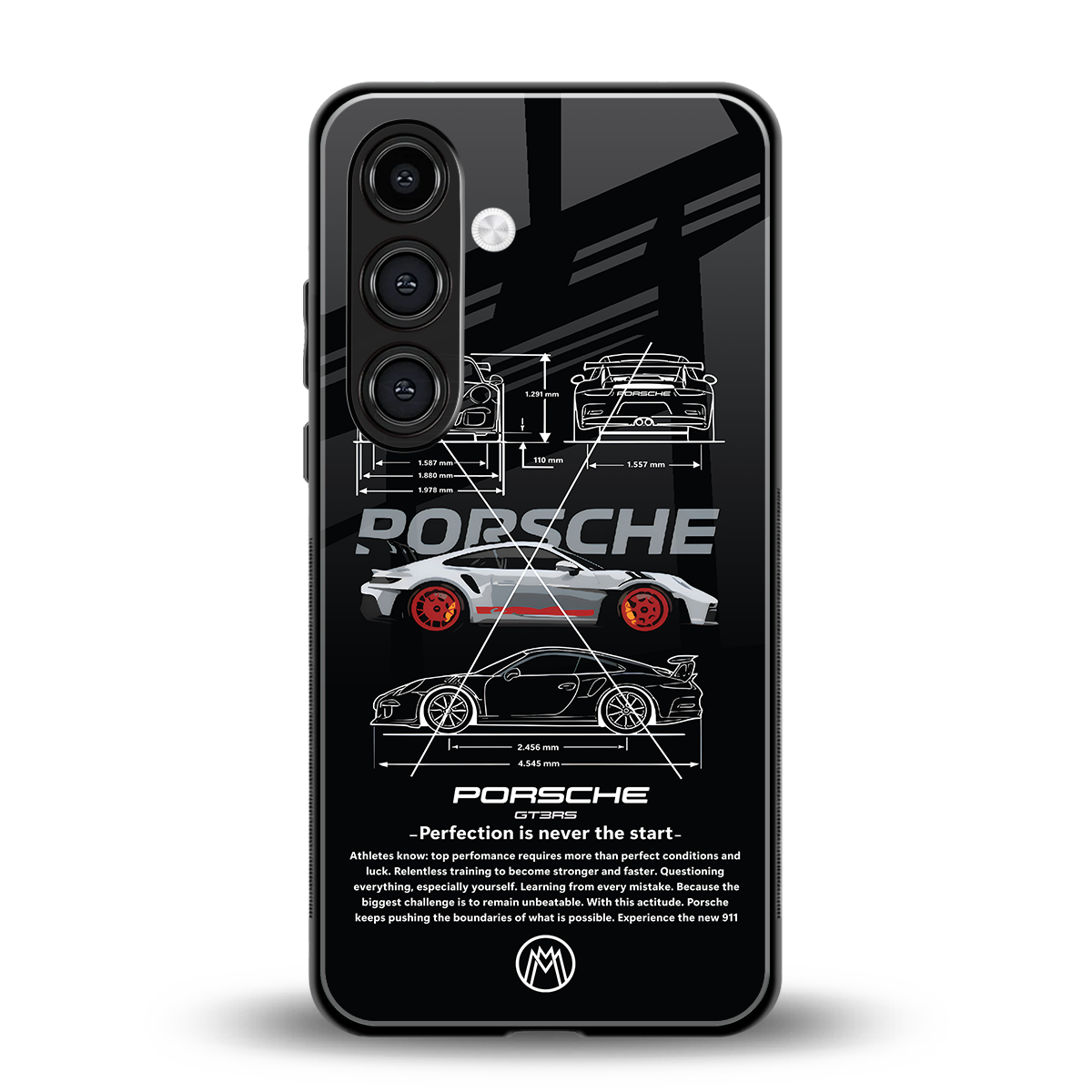 911 gt3 rs back phone cover | glass case for samsung galaxy s25 plus