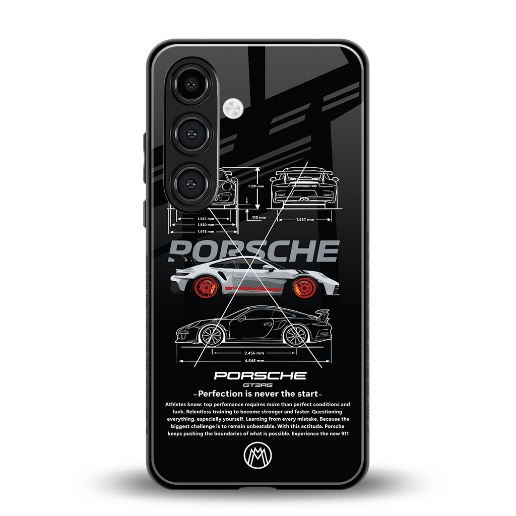 911 gt3 rs back phone cover | glass case for samsung galaxy s23 plus