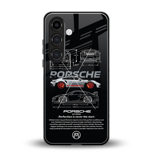 911 gt3 rs back phone cover | glass case for samsung galaxy s23 plus