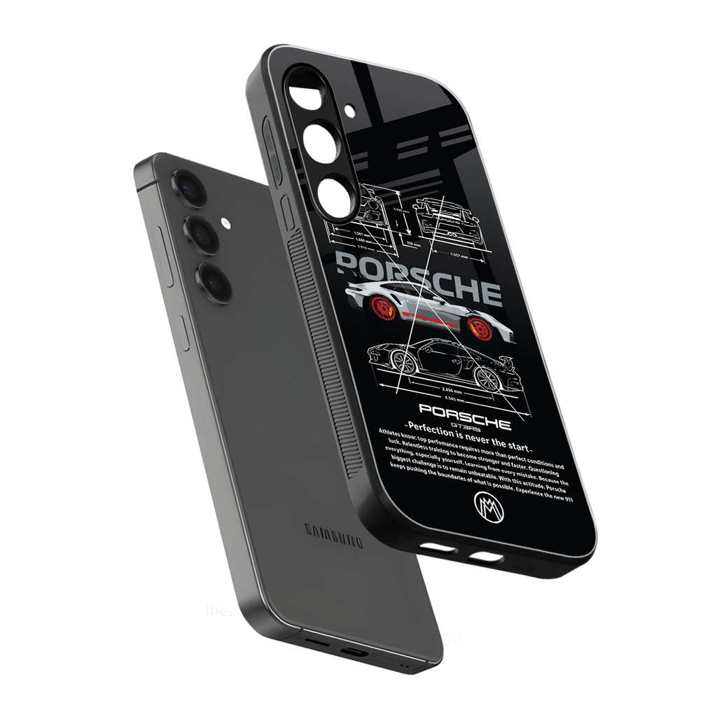 911 gt3 rs back phone cover | glass case for samsung galaxy s25 plus