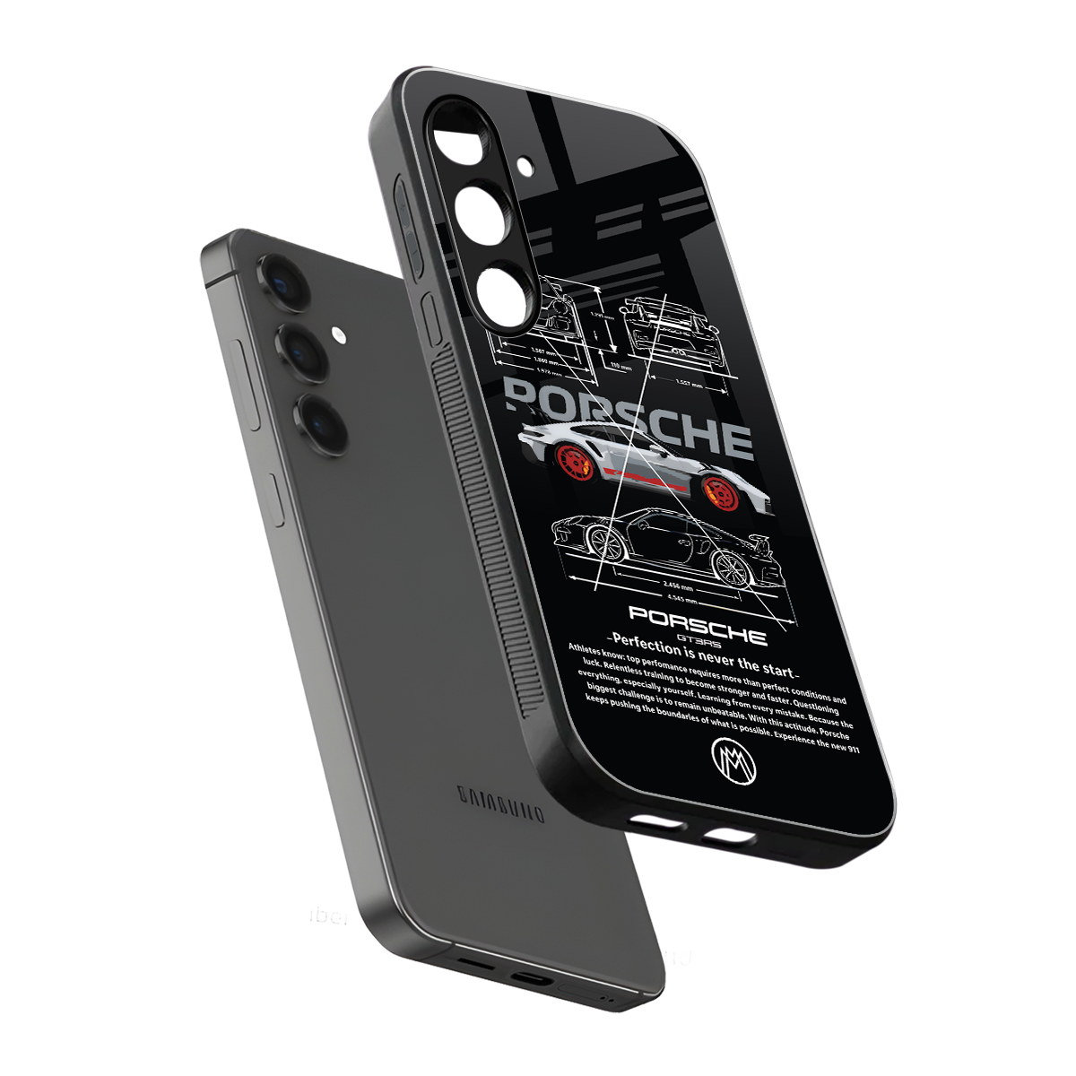 911 gt3 rs back phone cover | glass case for samsung galaxy s25 plus