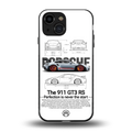 911 gt3 rs white back phone cover | glass case for iphone 13 mini