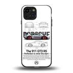911 gt3 rs white back phone cover | glass case for iphone 13 mini