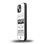 911 gt3 rs white back phone cover | glass case for iphone 13 mini