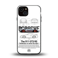 911 gt3 rs white back phone cover | glass case for iphone 13