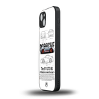 911 gt3 rs white back phone cover | glass case for iphone 14