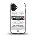 911 gt3 rs white back phone cover | glass case for iphone 16 plus