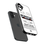 911 gt3 rs white back phone cover | glass case for iphone 16 plus