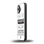 911 gt3 rs white back phone cover | glass case for iphone 16 plus