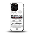 911 gt3 rs white back phone cover | glass case for iphone 16 pro