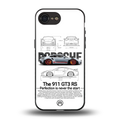 911 gt3 rs white back phone cover | glass case for iphone 16e