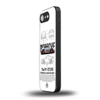 911 gt3 rs white back phone cover | glass case for iphone 16e