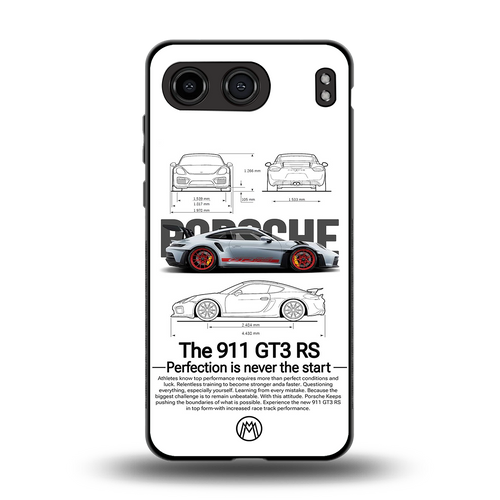 911 gt3 rs white back phone cover | glass case for oneplus nord 4