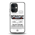 911 gt3 rs white back phone cover | glass case for oneplus nord ce 3