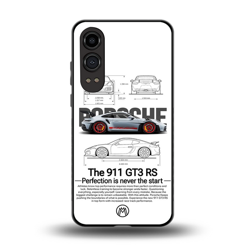 911 gt3 rs white back phone cover | glass case for oneplus nord ce 4 lite
