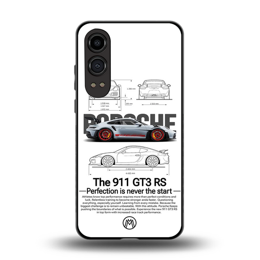 911 gt3 rs white back phone cover | glass case for oneplus nord ce 4 lite