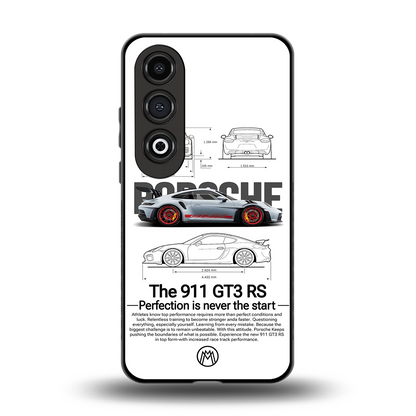 911 gt3 rs white back phone cover | glass case for oneplus nord ce 4