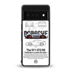 911 gt3 rs white back phone cover | glass case for google pixel 6 pro