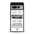 911 gt3 rs white back phone cover | glass case for google pixel 7 pro