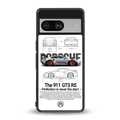 911 gt3 rs white back phone cover | glass case for Google Pixel 8