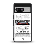 911 gt3 rs white back phone cover | glass case for Google Pixel 8