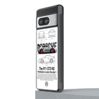 911 gt3 rs white back phone cover | glass case for Google Pixel 8
