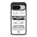 911 gt3 rs white back phone cover | glass case for google pixel 9
