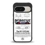911 gt3 rs white back phone cover | glass case for google pixel 9