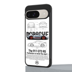 911 gt3 rs white back phone cover | glass case for google pixel 9