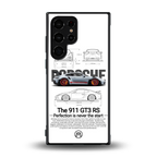 911 gt3 rs white back phone cover | glass case for samsung galaxy s23 ultra