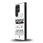 911 gt3 rs white back phone cover | glass case for samsung galaxy s24 ultra