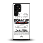 911 gt3 rs white back phone cover | glass case for samsung galaxy s25 ultra