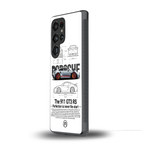 911 gt3 rs white back phone cover | glass case for samsung galaxy s25 ultra