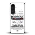 911 gt3 rs white back phone cover | glass case for samsung galaxy s24 plus