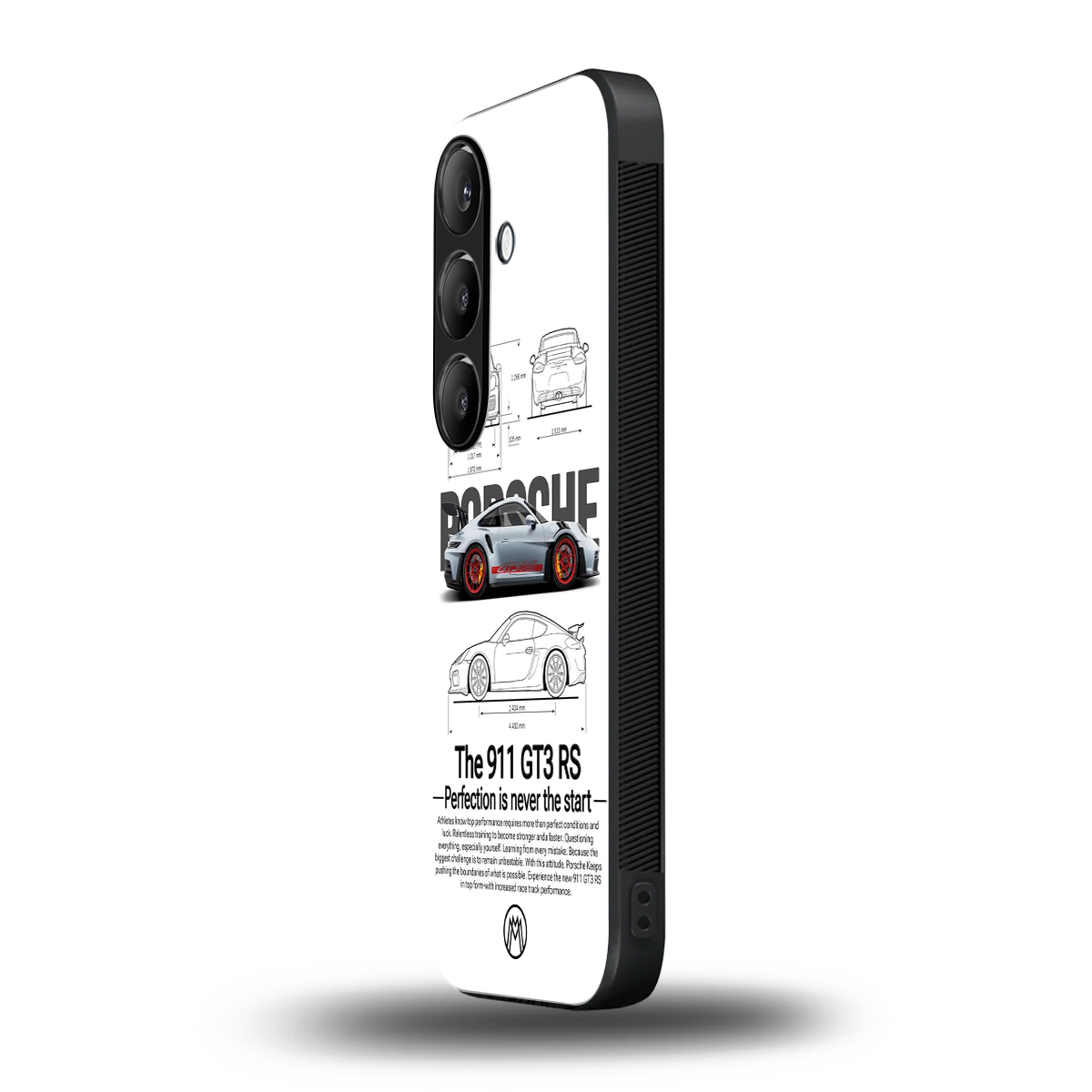 911 gt3 rs white back phone cover | glass case for samsung galaxy s23 plus