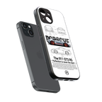 911 gt3 rs white back phone cover | glass case for iphone 15
