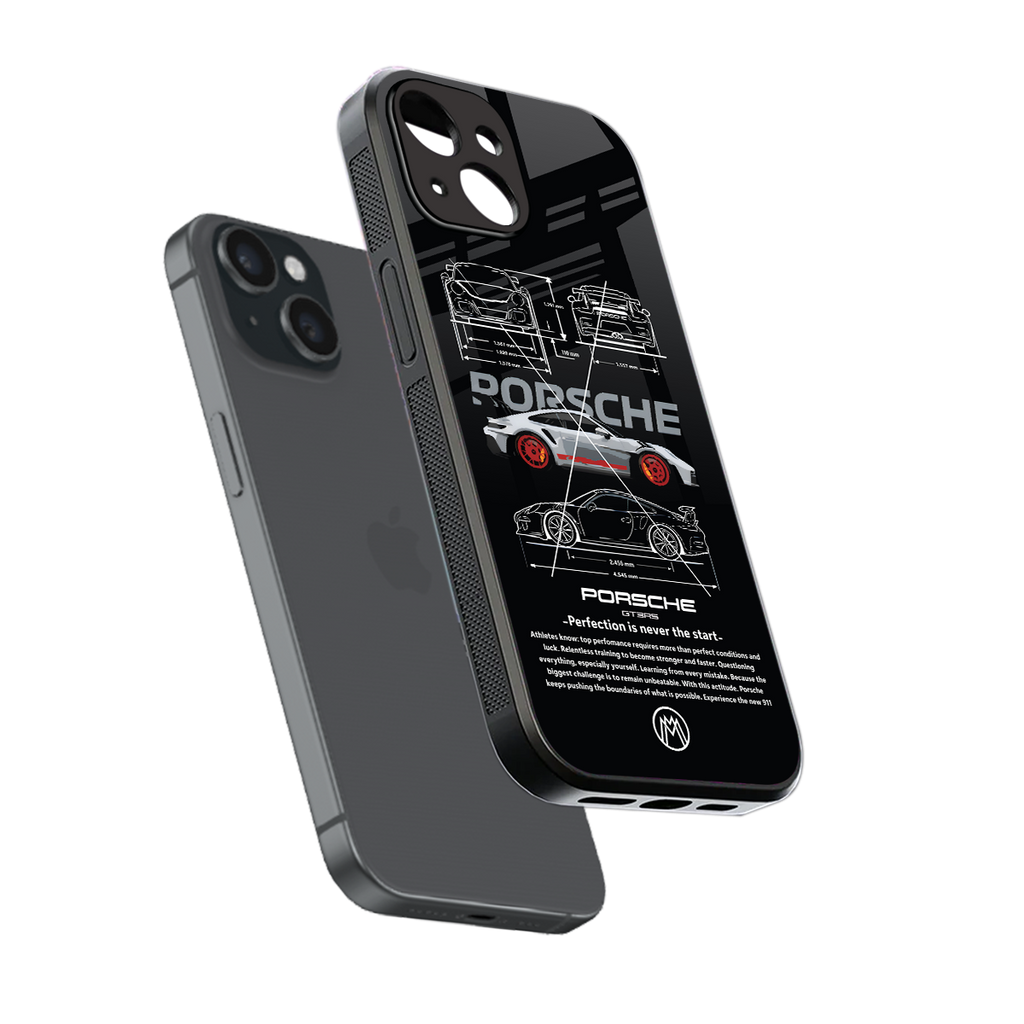 911 gt3 rs back phone cover | glass case for iphone 15