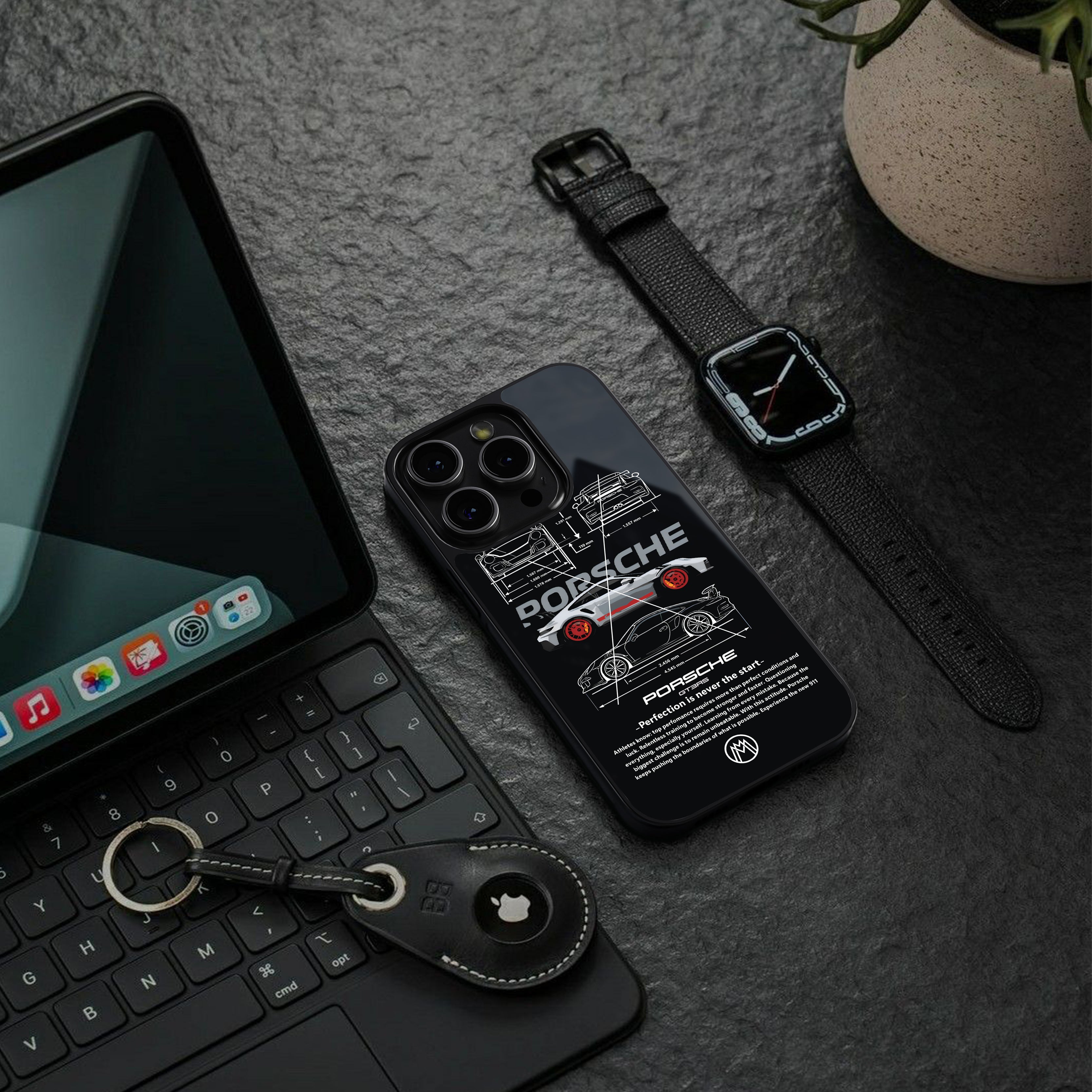 911 gt3 rs back phone cover | glass case for iphone 16 pro