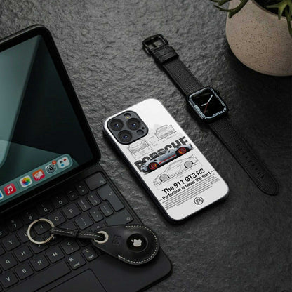 911 gt3 rs white back phone cover | glass case for samsung galaxy s24 plus