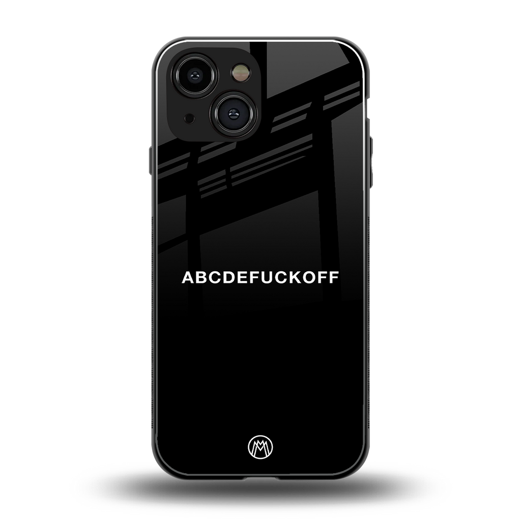 abcdefuckoff back phone cover | glass case for iphone 13 mini