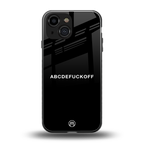 abcdefuckoff back phone cover | glass case for iphone 13 mini