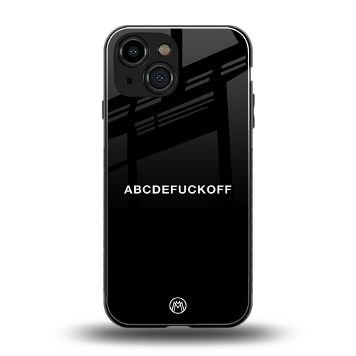 abcdefuckoff back phone cover | glass case for iphone 13 mini