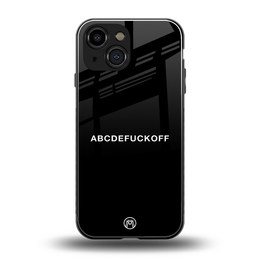abcdefuckoff back phone cover | glass case for iphone 13 mini