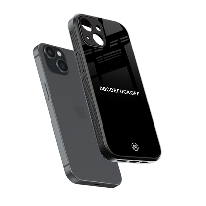 abcdefuckoff back phone cover | glass case for iphone 13 mini