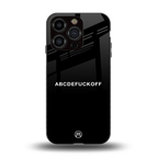 abcdefuckoff back phone cover | glass case for iphone 13 pro