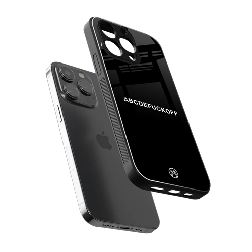 abcdefuckoff back phone cover | glass case for iphone 13 pro